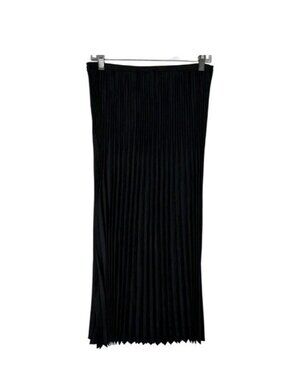 New Eileen Fisher Woven Wool Silk Pleated Maxi Skirt